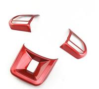 Para MG5 para MG6 para MG para HS para ZS estilo de coche rojo 3 unids/set cubierta de botón de volante de coche pegatina decoración Interior