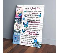Para mi hija, nunca te sientas solo, papá, impresiones en lienzo de mariposas
