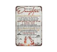 Para mi hija: Si pudiera darte una sola cosa en la vida, te daría la capacidad de verte a través de mis ojos. Letrero de hojalata decorativo para bar, cocina, café, cueva de hombre o garaje, 8x12 pul