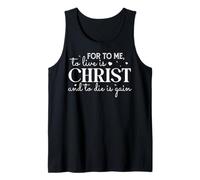 para mí, Vivir es Cristo y Morir es Ganancia Camiseta sin Mangas