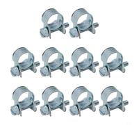 Para mini abrazadera de línea de combustible con compatibilidad Jubilee, acero al carbono galvanizado brillante para asegurar refrigerante de radiador, gasolina y tubería diésel (12 mm-14 mm)