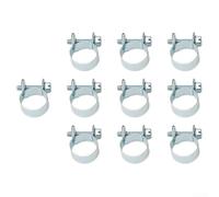 Para mini abrazadera de línea de combustible con compatibilidad Jubilee, acero al carbono galvanizado brillante para asegurar refrigerante de radiador, gasolina y tubería diésel (15 mm-17 mm)