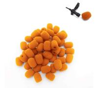 Para Mini Auricular Micrófono Esponja Espuma Parabrisas Reemplazo Micrófono Cubierta Negro Suave Alta Elasticidad 6mm Interior 20mm Longitud 10pcs (Naranja)