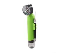 Para mini bomba de aire duradera para pelotas con medidor de presión en tiempo real fiable para atletas y aventureros (verde)