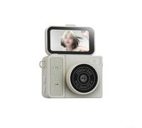 Para mini cámara digital CCD 2K con pantalla abatible de 1,47 pulgadas, cámara retro de ABS para estudiantes, cámara fotográfica compacta para el día a día y viajes, verde (gris)