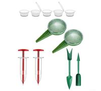Para mini esparcidor dispensador de siembra combinado con herramientas de excavación y más anchas para jardineros que trabajan con flores, árboles y hierbas (C)