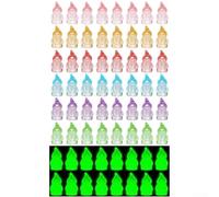 Para mini gnomos de resina, paquete de 60 unidades, brillan en la oscuridad para adornos de jardín al aire libre, figuras enanas caprichosas de 2 cm