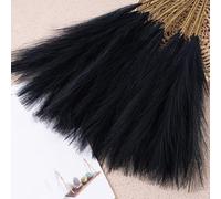 Para mini hierba artificial de cañas de pampa para decoración de bodas, sala de estar, dormitorio, fiesta en casa, arreglos florales, rellenos de ramo, centros de mesa (negro)