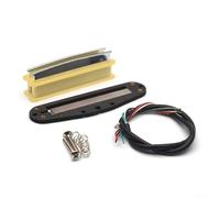 Para Mini Humbucker Pickup Set con base de bobina de plástico y Alnico 5 imanes para sonido potente y campo magnético estable en guitarras eléctricas (amarillo)