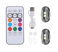 para mini Intermitente LED Impermeable IP67 para Moto para(2PCS) | Control remoto 7M, modos para flash para rápido/lento/SOS, constante, visibilidad diurna y nocturna