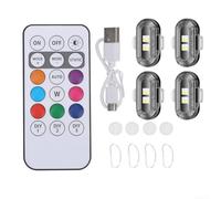 para mini Intermitente LED Impermeable IP67 para Moto para(4PCS) | Control remoto 7M, modos para flash para rápido/lento/SOS, constante, visibilidad diurna y nocturna