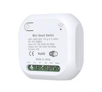 para mini interruptor inteligente, módulo de control remoto inalámbrico WiFi RF433, para automatización del hogar, compatible con cable vivo neutro (10 A)