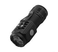 Para mini linterna con tres cuentas LED mejoradas y geometría de haz triangular para un rendimiento de iluminación superior (negro)