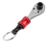 Para mini llave de carraca, unidad pequeña compacta 2 en 1 de 1/4 pulgadas, llave de enchufe de liberación rápida para espacios reducidos y cierres pequeños (1 unidad)