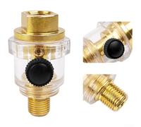 Para Mini lubricador de aceite de herramienta neumática con rosca de 14 pulgadas, caja transparente de tamaño compacto para sistemas de compresor de aire, construcción de hierro negro