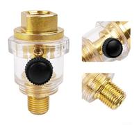 Para mini lubricador de aceite para herramientas neumáticas neumáticas, montaje de rosca de 14 pulgadas, cuerpo de hierro con chapado de cobre para mayor durabilidad