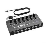 Para mini mezclador de audio para micrófono, guitarra, bajo con soporte para 6 u 8 canales de entrada y conectividad XLR (6 canales)