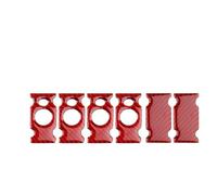 Para Mini Para Cooper R50 R53 2001-2006 Pegatinas Decorativas Fibra Carbono Suave Panel Interruptor Puerta Faro Control Central Panel Cubierta Consola Centra(Button red 2)