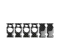 Para Mini Para Cooper R50 R53 2001-2006 Pegatinas Decorativas Fibra Carbono Suave Panel Interruptor Puerta Faro Control Central Panel Cubierta Consola Centra(Button black 2)