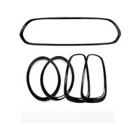 Para Mini Para Cooper S F55 F56 F57 2014-2021 Rejilla Superior Marco Capó Tira Parrilla + Frontal + Cubierta De Luz Trasera Embellecedora Rejilla de radiador(Negro brillante)