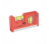 Para mini portátil para nivel de burbuja de 10 cm, base magnética, viales de burbujas duales, cuerpo ABS de alta precisión, escala roja de fácil lectura para estantes de gabinete, instalación de