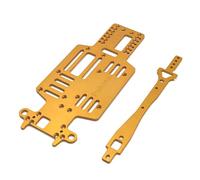 Para MINI-Q 1/28 RC Accesorios 2 Piezas Placa Base Metálica Mejora Para Múltiples Distancias Entre Ejes Losa Segundo Piso RC Accesorio(Yellow)