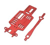 Para MINI-Q 1/28 RC Accesorios 2 Piezas Placa Base Metálica Mejora Para Múltiples Distancias Entre Ejes Losa Segundo Piso RC Accesorio(Red)