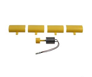 Para mini turbina eólica kit para enseñar principios de energía sostenible, incluyendo 200 x 190 x 130 mm dimensiones montadas y 100 mm de diámetro del ventilador