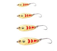 para mini Wobbler Spoon Lure 1.5g Copper Metal para mini Wobbler(Gold) | Pure copper core, gold/silver plating, 1.5g lightweight, ideal for trout streams, sensitive bite detection