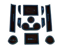 para Mitsubishi ASX 2012-2015 2016 2018 Accesorios Decoración De Coche Alfombrilla Antideslizante para Puerta, Ranura para Taza, Alfombrilla Protección(Negro)