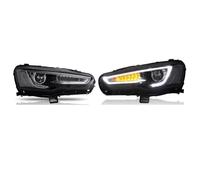 Para Mitsubishi Para Lancer 2008-2017 Conjunto Faros Coche Faro Coche | Lámpara Frontal LED Piezas Luz Tuning Automóvil Plug And Play Conjunto Faros Aelanteros(LHD No Demon Eye)