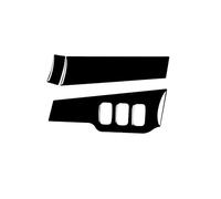 Para Mitsubishi Para Lancer Para EVO X MR 2008 2009-2015 Juego Pegatinas Panel Instrumentos Control Atenuación Interior Color Negro Piano Panel Cubierta Consola Centra(For Right hand drive)