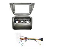 Para Mitsubishi Para Lancer Para Ralliart 2005 2006 2007~2008 Cable Panel Radio Salpicadero Coche 2DIN 9 Pulgadas radio fascia frame stereo panel(Marco de cuerda gris)