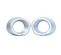 Para Mitsubishi Para Outlander 2013-2015 Parachoques Delantero De Coche Luz Antiniebla Lámpara Cubierta Marco Bisel Carcasa Capó LIANGYIMEI(Silver one pair)