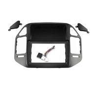 para Mitsubishi para Pajero V73 V60 V68 2004-2011 Adaptador De Panel De Radio Caja CANbus Kit De Panel De Instalación Tablero POMPOMPUR(Frame Cable Black)