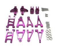 Para MJX 14303 14301 14302 1/14 Coche Teledirigido 4x4 RC Metal Mejora Accesorios Delantero Trasero Brazo Oscilante Dirección Cup Kit RC Recambios(Purple)