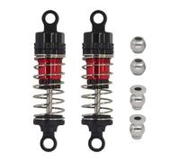 Para MJX Para Hyper Go 14210 H14BM 16208 16209 16210 H16BM 74 80 Mm Amortiguadores Metálicos Rellenos Aceite RC Piezas Mejora Monster Truck Piezas Amortiguador RC(Balck,74mm)