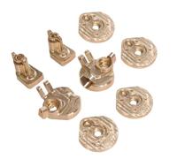 Para MJX Para Hyper Go H12Y H12Y+ 1/12 Copa De Dirección De Eje Delantero De Latón Y Copa De Puente Trasero Cubierta De Engranaje Accesorios Para Coche RC Coche RC Piezas