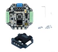 Para Mks Servo57d Controlador paso a paso de bucle cerrado de alto rendimiento con control de vector Foc Rs485 para Modbus Rtu y Can Protocolo para aplicaciones de movimiento suave Negro (placa base