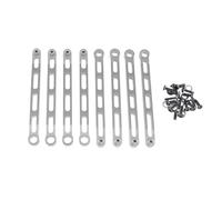 Para MN 1/12 Para MN168 LC79 Para MN78 8 Piezas Varilla Fijación Chasis Metal Mejora Del Enlace Marco Accesorios Para Coche RC Piezas Varillaje Rc(Silver)
