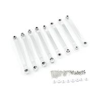 Para MN D90 D91 D96 D99 D99S MN90 1/12 8 Piezas Chasis Coche RC Barras Acoplamiento Suspensión Metal Piezas Maquetas RC(Silver)