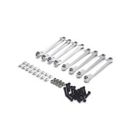 Para MN D90 D91 D96 D99 D99S MN90 1/12 8 Piezas Metal Varillas Tracción Del Chasis Suspensión Enlace Fijo Mejora Para Coche RC Piezas Varillaje Rc(Silver)