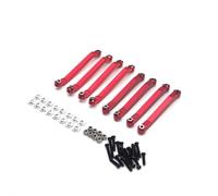 Para MN D90 D91 D96 D99 D99S MN90 1/12 8 Piezas Metal Varillas Tracción Del Chasis Suspensión Enlace Fijo Mejora Para Coche RC Piezas Varillaje Rc(Red)
