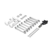 Para MN D90 D91 D96 Para MN98 99S 1/12 RC Accesorios Coche Soporte Enlace Modificado Metal Piezas Actualización Reparación Reemplazo Piezas Maquetas RC(Silver)
