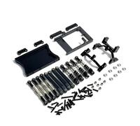 Para MN D90 Para MN98 Para MN99S 1/12 Chasis Metal Barra Enlace Montaje Del Servo Amortiguador Conjunto Vigas Piezas Actualización Coche RC Tirante RC(Black)