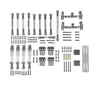 Para MN MN40 MN45 MN96 MN99 Para MN99S D90 D91 1/12 Barra Enlace E Metal Varillaje Dirección Amortiguador Soporte Servo Para Asiento Actualización Coche RC Accesorios RC(Gray)