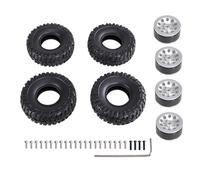 Para MN Para MN82 LC79 Para MN78 D90 D91 D96 99S 99SV2 1/12 Coche RC Neumático Para Tipo Clip Neumático Blando Piel Neumático Mejora Piezas Metal Accesorios RC Reemplazos Repuestos(Silver)