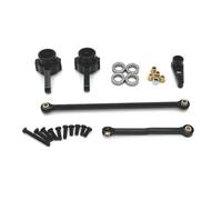 Para MN Para MN82 Para MN78 D90 D91 D96 Para MN98 99S 1/12 Copa Dirección Metal Mejorada Barra Dirección Piezas Modelo Coche RC Piezas(Black)