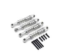 Para MN Para WPL D90 D91 D96 Para MN98 99S C14 C24 B14 B24 1/12 RC Piezas Coche Actualización Metal 4 Piezas Exteriores Para Amortiguador Resorte Accesorios RC(Silver)