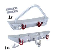 para MN128 1/12 Parachoques Trasero Delantero Metal con Gancho Remolque Agujero Cabrestante Coche Trepador Control Remoto Mejoras Accesorios Componentes RC Parachoques